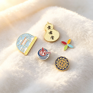 Cambodia Themed Souvenir Metal Brooch Custom Logo Gold Plated Lapel <b>Pin</b> National Emblem <b>Collar</b> Badge Clothing Accessory - Product Image 2