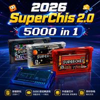 Cartouche de jeu rétro SuperChis Prime Flashcart avec boîtier en plastique, performances stables à pleine vitesse, carte TF 8 Go, 5000 jeux