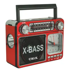 Cmik mk-135 vintage radyo sveglia manovella luce della torcia usb di deviazione standard tf carta di radio a casa