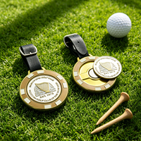 Tag Tas Golf Logam Finishing Matte Profil Tipis Multi Warna Custom