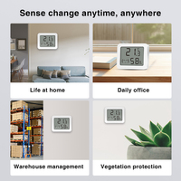 Sensor de Temperatura y Humedad Inteligente para el Hogar, Compatible con Zigbee y EWelink, con Pantalla IPS y Alimentación por Batería