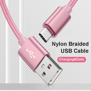 Nhà Máy 24AWG 3ft 6ft10ft Nylon Braid USB C loại cáp C 2.1A sạc cáp USB dữ liệu Sạc Android điện thoại di động sạc - Product Image 5