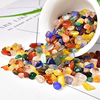 Pierres et cristaux naturels, 500 g par sac, cristaux polis, pierres de guérison, copeaux d'agate, gravier de cristal