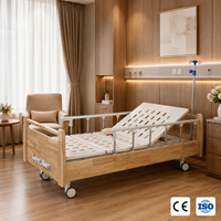 Lit d'hôpital manuel en acier robuste à double oscillation, lit médical multifonctionnel réglable de haute qualité pour patients