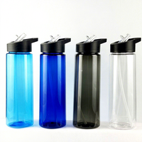 Bouteille d'eau isotherme unisexe de 750 ml à couche unique avec paille, prête à l'emploi transfrontalière, pour sports de plein air, avec bec verseur pratique et respectueuse de l'environnement