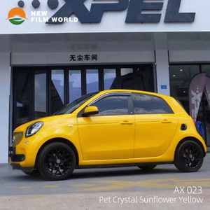 <span class=keywords><strong>Film</strong></span> d'emballage de voiture en cristal jaune, tournesol, noir, brillant, enveloppe vinylique pour voiture transparent, couleur bonbon - Product Image 2