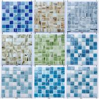 Carreaux de mosaïque en verre Pure Cloud, autocollants muraux modernes et brillants pour salle de bain, décorations murales intérieures pour salon et cuisine