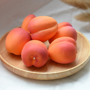 Nouveau modèle de fruit d'abricot artificiel 2026, fruit réaliste utilisé pour la décoration de la maison, de la cuisine et des fêtes - Product Image 1