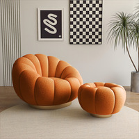 Canapé compact moderne en tissu style nuage compressé en nid d'abeille, idéal pour studio, appartement ou bureau