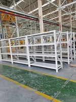 Rayonnages Empilables Morgie en Métal, 4 Niveaux, Étagères de Rangement Robustes et sans Boulons pour Industrie, Entrepôt et Garage