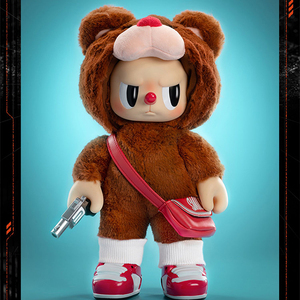 Edizione limitata 35cm orso gigante peluche ribelle orso bruno pagliaccio figurina da collezione - Product Image 3