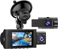 Caméra de tableau de bord Full HD 1080P IPS OEM/ODM avec mode parking 24h, capteur G, double objectif, DVR H.265, garantie 1 an