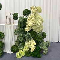 PROMISE Nouvel arc de pilier de fleur artificielle verte conçue pour la décoration de mariage