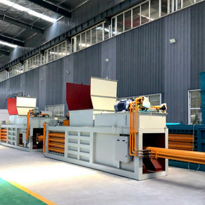 Presse à balles hydraulique horizontale industrielle automatique DANUBE DNB-1000 pour bouteilles en PET, plastiques souples, canettes en aluminium, ferraille - Product Image 1