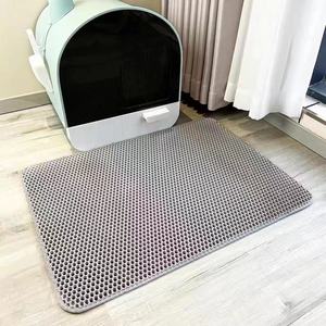 Livraison rapide Pieviev <span class=keywords><strong>chat</strong></span> litière tapis Double couche étanche à l'<span class=keywords><strong>urine</strong></span> piégeage résistant à l'eau Kitty litière tapis de piégeage - Product Image 3
