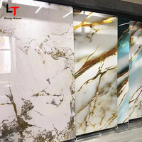 Panneau mural en PVC stratifié brillant effet marbre UV 1220*2440*3mm pour décoration intérieure maison et bureau