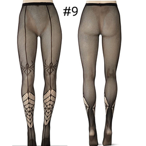 RTS collants résille en toile d'araignée pour femmes, bas en soie, chaussettes crâne Halloween - Product Image 5