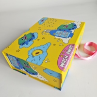 Exquise haute vente de boîte-cadeau de luxe personnalisé magnétique belle bande dessinée boîte d'emballage pliante en carton imprimé