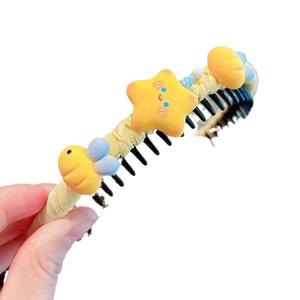 Bandeau antidérapant à dents de dessin animé mignon avec <span class=keywords><strong>pince</strong></span> à cheveux en plastique de haute qualité pour filles, ventes directes d'usine - Product Image 6
