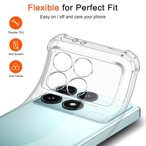 Coque souple transparente antichoc pour <span class=keywords><strong>Xiaomi</strong></span> <span class=keywords><strong>POCO</strong></span> F6 X6 M6 F5 X5 <span class=keywords><strong>F4</strong></span> F3 X4 X3 M4 <span class=keywords><strong>Pro</strong></span> 4G <span class=keywords><strong>5G</strong></span> Silicone couverture transparente coque Ultra mince - Product Image 4