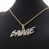 Pendentifs Hip-hop polyvalents pour l'automne/hiver, style européen-américain, en laiton et zircon, avec chaîne en corde, pour pulls - Tendance Mozambique
