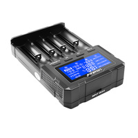 Chargeur intelligent LiitoKala Lii-KU4 à 4 emplacements avec écran LCD pour batteries 18650, 26650, 21700, 32650, 20700, 16340 AA AAA