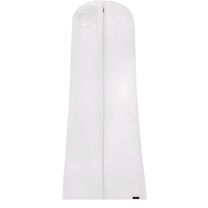 Funda protectora para vestido de novia, bolsa de almacenamiento colgante de doble capa gruesa para protección del vestido, estilo moderno en blanco y negro - Product Image 5