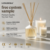 Flacon diffuseur de parfum en verre rond givré blanc de luxe 50ml 100ml 150ml 200ml, flacon vide avec bâtonnets diffuseurs
