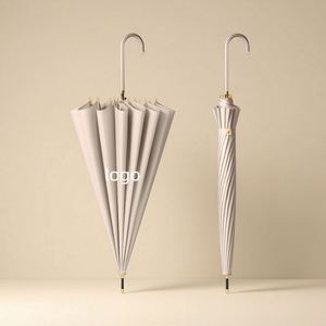Promotional Style <b>Large</b> Luxurious Rain Parasol Wind Resistant Classic Design Travel Golf <b>Umbrella</b> for Women Polyester Material - Product Image 1
