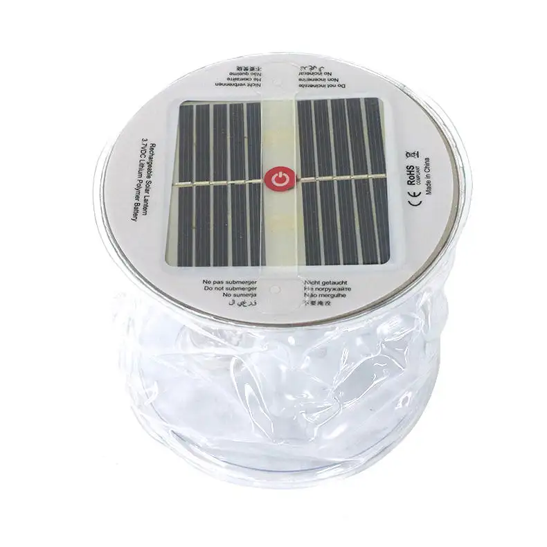 Luces solares para acampar, linterna solar inflable de 10 Luces LED con gancho para colgar, Bombilla, linterna plegable para acampar