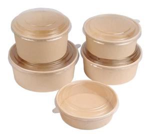 Food grade Kraft Paper Bowl eco-friendly Disposable Paper Bowl for salad