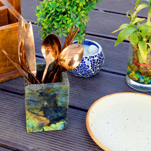 Soporte para Cubiertos de Piedra de Labradorita Natural, Organizador de Cocina, Accesorios de Piedras Preciosas, Proveedor Mayorista, Artículo Duradero, Regalo - Product Image 4