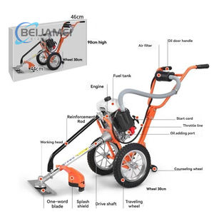 Cortadora de Césped Manual, <span class=keywords><strong>Desbrozadora</strong></span>, Máquina Multifuncional de Gasolina para Remover Tierra y Hacer Zanjas, Azada - Product Image 6
