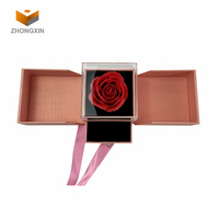 Chine Fournisseur Étiquette Personnalisée Conservé Rose Bijoux Papier Tiroir Boîte D'emballage Cadeaux Pour Gir Saint Valentin Moom Anniversaire