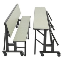 Pour DT-07 Mobilier de restaurant : Ensembles table et chaises rondes pour cantine - Personnalisable, garantie 5 ans