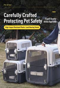 Cage de transport pour animaux de compagnie <span class=keywords><strong>en</strong></span> plastique, portable, pour l'extérieur, 45 <span class=keywords><strong>kg</strong></span>, pour chiens et chats de grande taille, transport à la main, <span class=keywords><strong>bagage</strong></span> à main, voyage, pivotant - Product Image 3