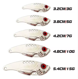 Aotuo - Juego de Señuelos Metálicos VIB Electrochapados de 3g-15g, Diseño de Serpiente, Aleación de Zinc, para Pesca de Lubina - Product Image 2