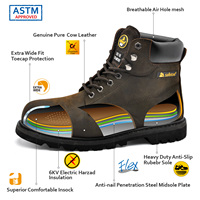 Chaussures de sécurité soudées en cuir de cheval fou de haute qualité, bonne année, M-8179 Super