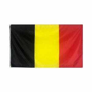 Drapeau promotionnel de la <span class=keywords><strong>Belgique</strong></span>, taille standard Coupe d'Europe, imprimé 100% polyester, motif noir jaune rouge, avec œillets, 3x5 - Product Image 2