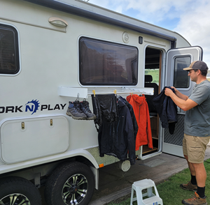 Nuevo tendedero plegable para <span class=keywords><strong>ropa</strong></span> de RV 2026, con tecnología especial antirrobo para uso en RVs, hoteles junto a la playa y exteriores - Product Image 4