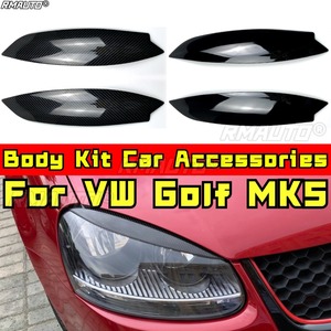ฝาครอบไฟหน้ารถยนต์  ตกแต่งไฟหน้า  สำหรับ VW Golf MK5 ชุดแต่งรถยนต์ อุปกรณ์ตกแต่งรถยนต์ - Product Image 2