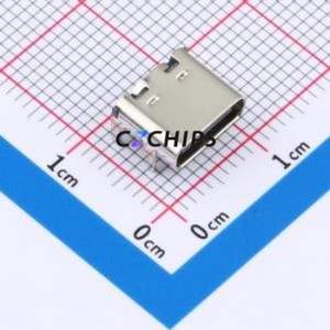 UC09-1B16F00P11 USB Connector SMD Connector ( Connector Type: Type-C )( Gender: Female )( Mounting Type: Horizontal Mount ) - Product Image 1