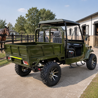 Mini camionnette à benne ouverte, caisse arrière utilitaire, vert olive, pour transport utilitaire