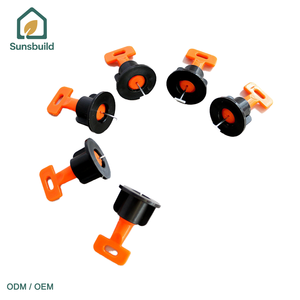 ระบบปรับระดับกระเบื้องรูปตัว T แบบใช้ซ้ำได้ ทนทาน ยี่ห้อ Sunsbuild พร้อมหมุดล็อคสแตนเลส สำหรับการติดตั้งและจัดตำแหน่งกระเบื้องผนังและพื้น - Product Image 1