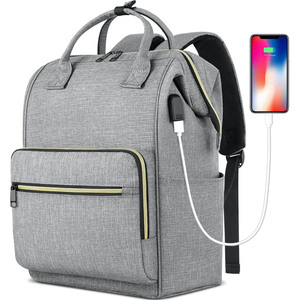 Sạc USB Thông Minh Mang Theo Túi Du Lịch Trường Đại Học Bookbag 15.6Inch Phụ Nữ Đàn Ông Văn Phòng Giáo Viên Du Lịch Máy Tính Xách Tay Ba Lô - Product Image 1