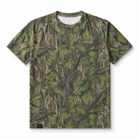 Chemises de chasse tactiques personnalisées pour hommes, t-shirts camouflage en coton légers pour activités de plein air, vêtements d'aventure en gros
