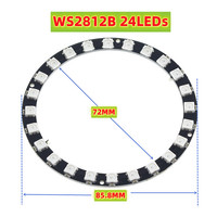 Digital programable RGB Pixel luz redonda 5050 lámpara 5V WS2812 SK6812 WS2812B círculo LED anillo para DIY LED reloj Etc Decoración