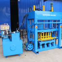 Machine à fabriquer des briques en béton à moteur diesel pour pavés, machine à blocs hydraulique manuelle solide, haute production, facile à utiliser
