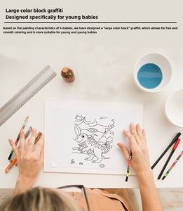 Venta al por mayor niños DIY sirena dinosaurio espacio unicornio juguete acuarela dibujo libro Pintura agua color pintura libro para niños - Product Image 4