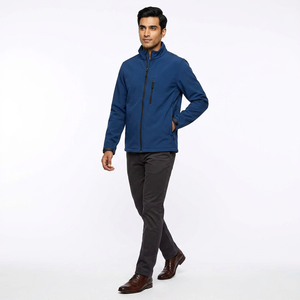 Chaqueta Softshell Ligera de Lona para Hombre, con Cuello Alto y Logotipo Frontal, Nuevo Diseño, Hecha a Medida, Precio de Fábrica al por Mayor - Product Image 1